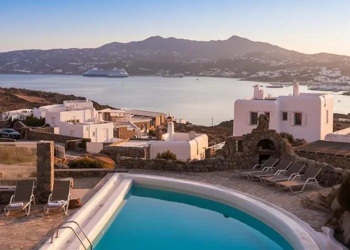 Chic In Kanalia W Panoramic Ocean Views Tatil Evi Ornos (Mykonos)