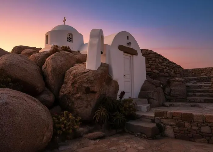 Chic In Kanalia W Panoramic Ocean Views Tatil Evi Ornos (Mykonos)